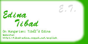 edina tibad business card